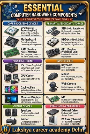 Learn Computer Hardware Components in 10 Minutes! With Visual Chart