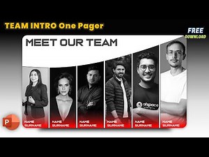 64.Beautiful One Pager 6 Profiles Team Intro PowerPoint Template | Free download