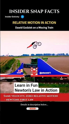 Newton’s Laws in Real Life 🚆🚴 #science #physics #scienceshorts #sciencefacts #tech