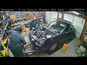 [56] Harbor Freight Review - Pittsburgh - 2 ton Capacity Foldable Shop Crane - Item#69514