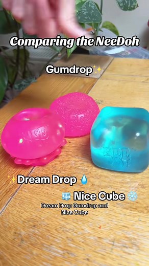 The viral Needoh comparison you all loved! Dream Drop, Gumdrop or Nice Cube… tell me your fave 👇 #needoh #fidgets #fidgetshop #fidgettoys #squishys @NeeDoh Official