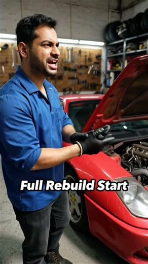 scrap Ferrari rebuild in workshop full transformation to super car. #ferrarispecialist #ferrarifans