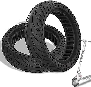 50/75-6.1 Scooter Tire: 8.5x2 Inch Solid Tires Replacement for Gotrax GXL V2 Apex XL XR Hiboy S2 MAX Xiaomi M365 Pro 2 Hover 1 Electric Scooter, 8 1/2X2 Tubeless Front Rear Wheel Black 2pcs