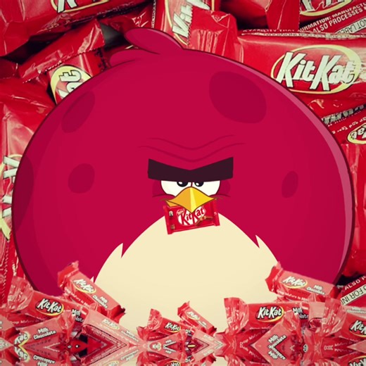 sorry guys Terence stole the kitkats👀 april fools😬 #angrybirds | angry birds