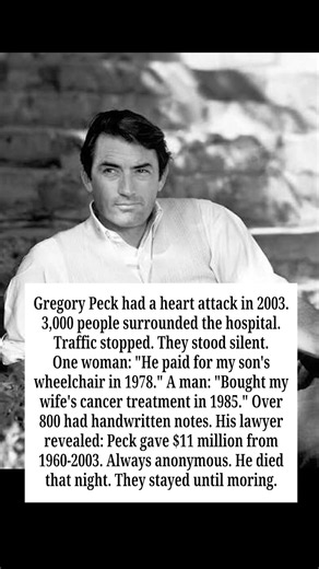 Gregory Peck Died… But 3,000 People Refused to Leave