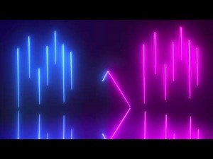 60:00 Minutes / Abstract Neon Glowing Lights Stage Video Background Loop 4k