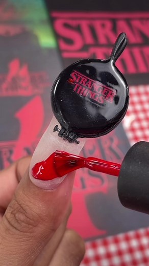 Stranger Things Waffle Press Nail Set 🧇 @netflix #nails #nailtutorial #acrylicnails #strangerthings #strangerthings4