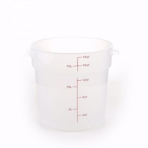 Restaurantware-Met Lux 18 Quart Food Storage Container, 1 Translucent Storage Container - Lids Sold Separately, Red Volume Markers, Dishwashable Container, Side Handles, For Storing Foods