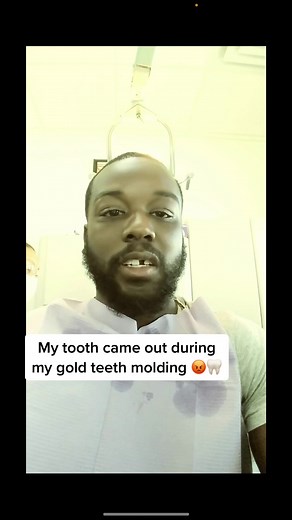 My tooth came out during my gold teeth molding 🤦🏾‍♂️😡🦷🦷 #fyp #explore #teeth #dentist #emergency
