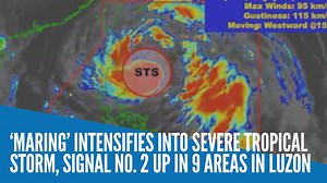 15K views · 114 reactions | Tropical Storm Maring has intensified into a severe tropical storm on Monday even Tropical Cyclone Wind Signal (TCWS) No. 2 remains in effect in nine areas in Luzon, the Philippine Atmospheric, Geophysical, and Astronomical Services Administration (Pagasa) reported before noon. Read more: https://newsinfo.inquirer.net/1500218/maring-intensifies-into-severe-tropical-storm-signal-no-2-in-9-parts-of-luzon | INQUIRER.net | Facebook