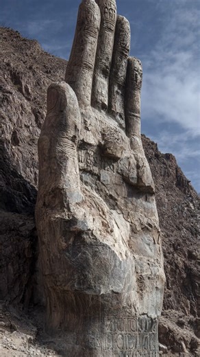 The Colossal Hand Carved Into The Desert #desert #ancient #mystery #discovery | Life's Biggest Questions
