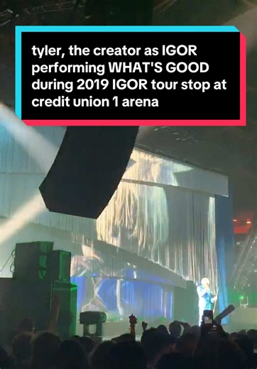 Take me back to Tyler The Creator's IGOR tour wish I could relive it - here is a live clip of the song WHAT'S GOOD at Credit Union 1 Arena aka UIC Pavillion in Chicago September 2019 #tylerthecreator #IGOR