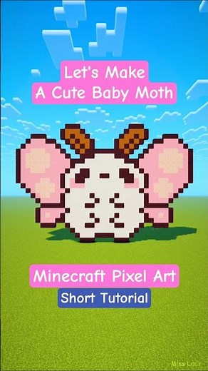 Cute Baby Moth 🦋💕 | Minecraft Pixel Art Short Tutorial! (Easy Build)
