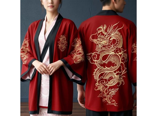 Japanese Dragon Kimono Cosplay, Haori Yukata Graphic Cardigan, Casual Cosplay Robe - Etsy