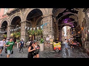 Naples City Tour 4K 🇮🇹 | Sightseeing in Napoli with Natural Sounds | Walking Tour 2025