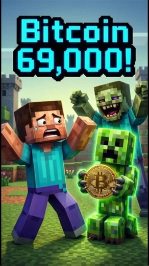 Minecraft Comedy 😂 | Bitcoin Panic at 69,000 #minecraft #bitcoin #btc