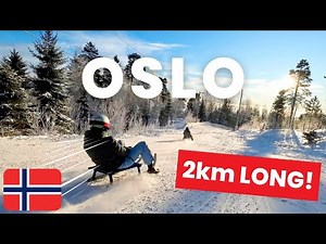 SLEDDING the Korketrekkeren (the Corkscrew) in OSLO, NORWAY