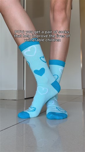 Socks with Children's Heart Drawings