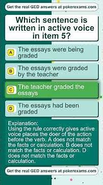 The Foundation Audit: GED Reasoning Through Language Arts Study Guide Questions