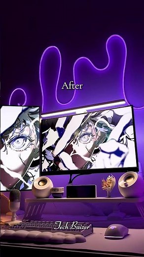 Budget Desk Setup 🔥 Before vs After #tech #setup