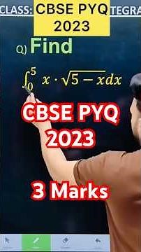 Q) Integration ∫ ( 0 to 5 ) x √(5-x) dx #class12 #cbse #maths ##maths #integration #cbse2026