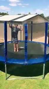 11K views · 35 reactions | Our new FUN SPRAYs are awesome!  Perfect for cooling down on hot Aussie summer days - when you just want to JUMP!  Fun Spray kits arriving late this year!  This is our new model 14ft trampoline, with longer springs and deluxe safety pads - still just $495 with free ladder!  Jump onto www.jumpstar.com.au | Jump Star Trampolines | Facebook