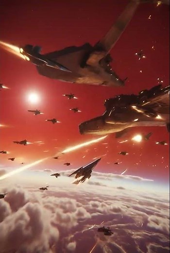 Massive Fleet Battle in Space #spacegaming #viral #scifi