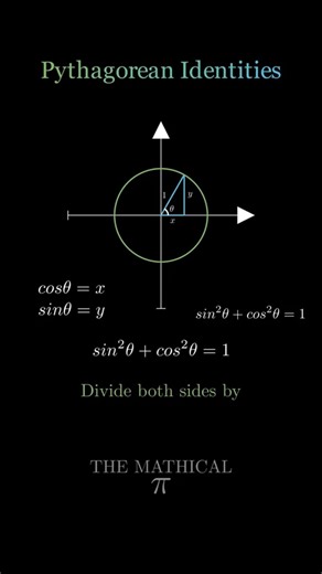 Pythagorean identities #maths #mathematics #animation #pythagoreanidentity