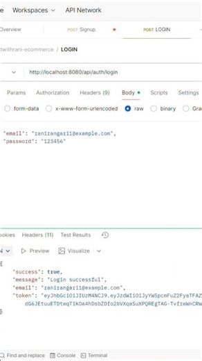 Login API • Springboot + MySQL Tested on Postman More details on buildwithrani.com #springboot #api