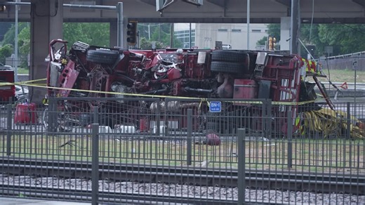 DART riders to experience travel delays after I-345 fire truck crash damaged rail lines