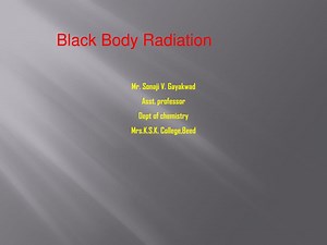 Black Body Radiation - SlideServe