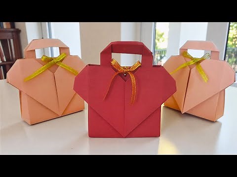 Heart-Melting Gift Wrapping * Origami Heart - Shaped Paper Bag for Special Occasions * I.Sasaki