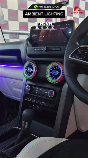 Thar Roxx Interior Modification G Wagon Style AC Vents with Ambient Lighting |Thar Ambient Lighting