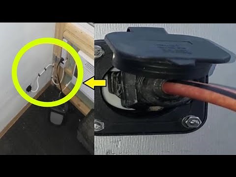 INSTALL 15 Amp Power Inlet & Electrical Hook-up Full length Video RV, Camper, Cargo Trailers DIY