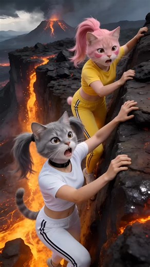 Cravings Asmr on Instagram: "Voiceover/Text on Screen: ​(0:09 - Race Scene): "Ye White Cat hamesha us bechari Grey Cat se jalti thi. Dekho kaise usne usse race mein gira diya." 😡 ​(0:18 - Cleaning Scene): "Sirf yahi nahi, jab wo safai kar rahi thi, tab bhi usne jaan-bujh kar paani gira diya. Grey Cat kitni dukhi thi..." 🥺 ​(0:38 - Friendship Scene): "Fir White Cat ne Pink Cat ke saath dosti ka natak kiya. Sabko laga wo sudhar gayi hai." ​(0:53 - Volcano Scene): "Lekin ant mein jab dono ki jaan