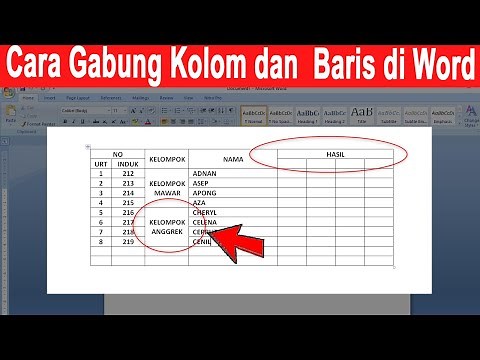 Cara Menggabungkan Kolom dan Baris di Word