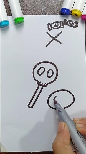 how to draw 'Scary Candies' step by step #shorts