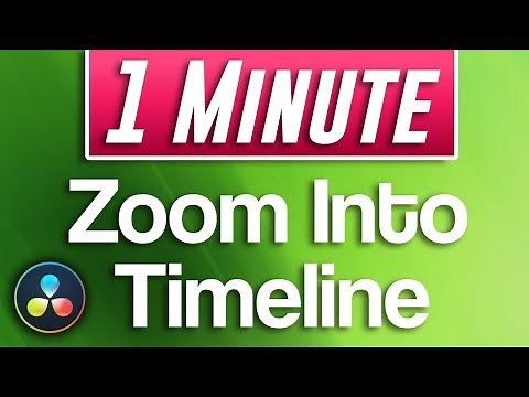Davinci Resolve : How to Zoom into Timeline