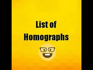 List of Homographs for Students