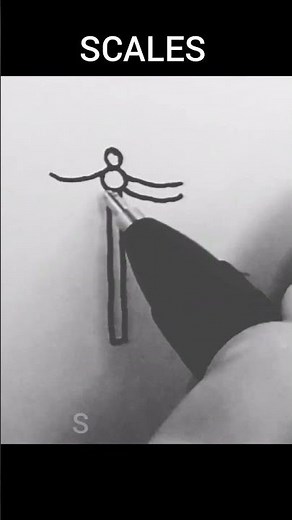 drawing balance scale simple #howtodraw #drawing #simpledrawing #balance #scale