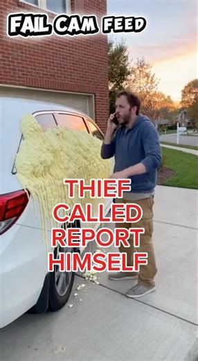 The World's Fastest Failed 911 Call. #porchpirate #automobile #funny #911 #shorts #shortsfeed