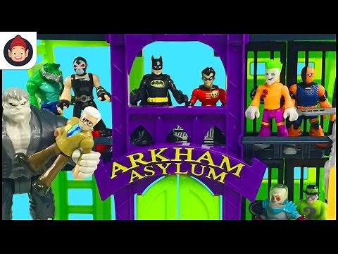 Imaginext Arkham Asylum Batman and Robin Battle Bane Solomon Grundy The Joker Riddler Mr Freeze