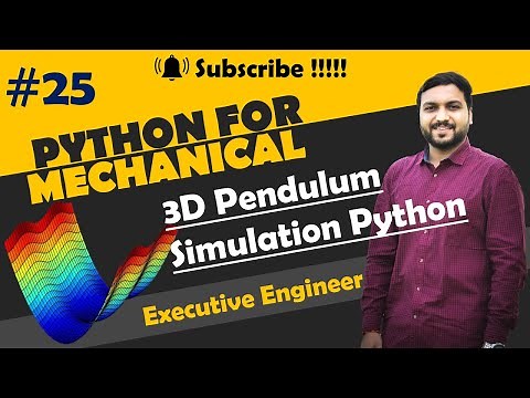 3d Pendulum motion simulation by using python | Python for mechanical engineer | pendulum python