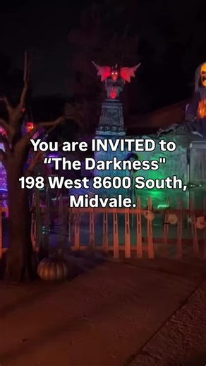 6.3K views · 295 reactions | YOU ARE INVITED!! The Darkness” by Scared Stiff 198 West 8600 South, Midvale Haunt is open 7:00 pm - 10:00 pm on October 24, 25, 26, then 30 & 31 (Weather permitted) Donation to enter: 12yrs and older, $5.00 or 3 cans of food 6yrs to 11yrs, $3.00 or 2 cans #utah | Utah Fun Activities | Facebook