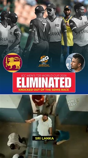 Sri Lanka are officially eliminated from the ICC Men’s T20 World Cup 2026 semifinal race #srilanka