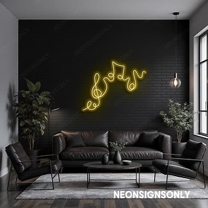 Musical Notes LED Neon Sign, Personalized Music Notes Neon Wall Light, Music Note Led Sign, Aesthetic Musical Light Decor, Music Neon Sign - Etsy UK