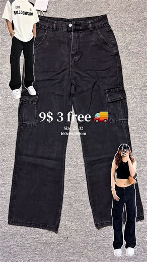 Cargo baggy jean 9$ 3 free 🚚