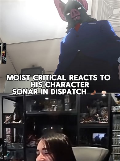 MOIST CRITICAL REACTS TO SEEING HIS CHARACTER SONAR 🦇 🧔🏻 #Dispatch #dispatchgame #adhocstudio #adhoc #telltalegames #telltale #foryou #domthebomb #gamingontiktok #sonar #moistcr1tikal #penguinz0 #youtuber #reaction