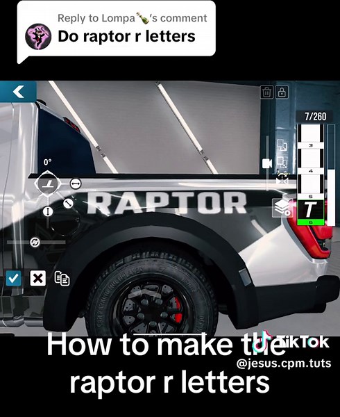 How to Make the Ford Raptor R Letters
