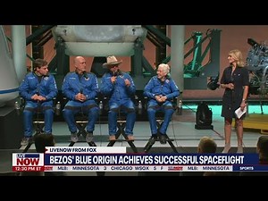 Jeff Bezos thanks Amazon shoppers for funding Blue Origin flight | LiveNOW from FOX